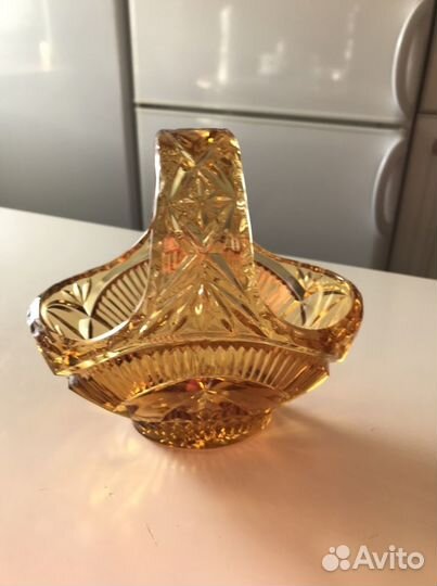 Хрустальная вазочка Чехия винтаж СССР