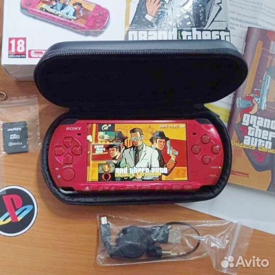 Sony psp 3008 red GTA Sindacco Chronicles edition