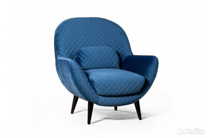 Кресло Hamburg велюр синий