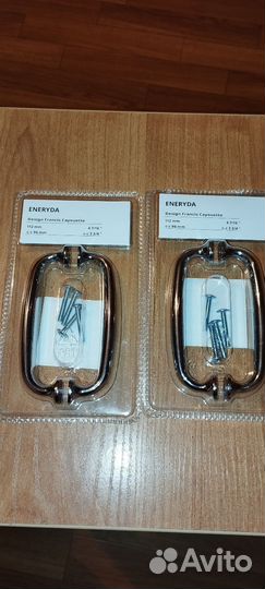 Ручка мебельная икеа энерида длина: 11.2см хром