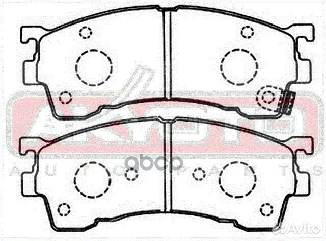 Колодки тормозные дисковые передние akd1188 akyoto