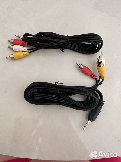 Аудио-видео шнур jack на 3 тюльпана