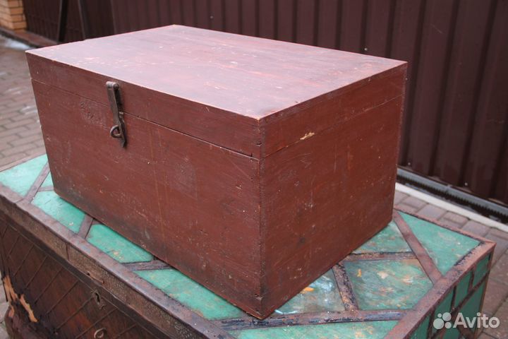 Сундук маленький антикварный деревянный 19 век
