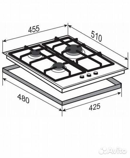 Газовая варочная панель Zigmund & Shtain M 23.4 B