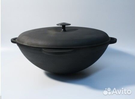 Казан чугунный на 17 л, с крышкой
