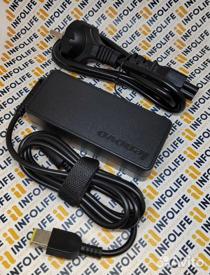 Блок питания для ноутбуков Lenovo 20V/3,25A (прямо
