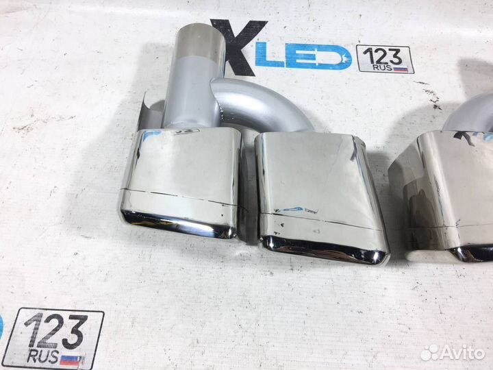 Насадки Mercedes w221 AMG S65 овальные хром