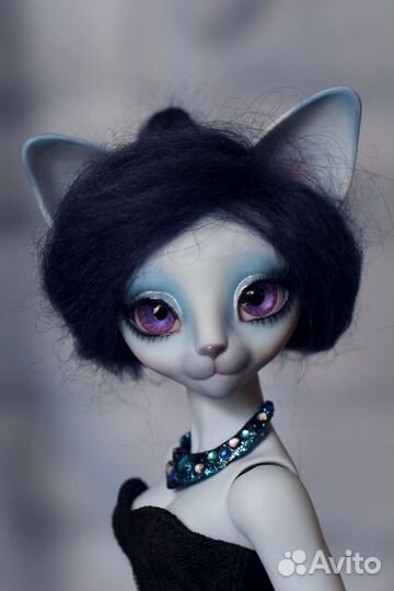 Шарнирная кошечка Джорджиана голубая