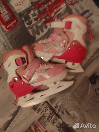 Коньки детские раздвижные 34 торг уместен