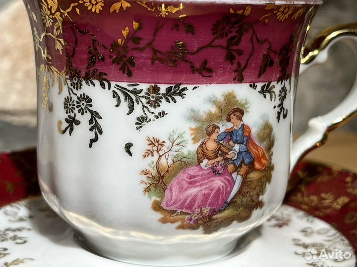 Чайная пара фарфоровая винтаж Германия