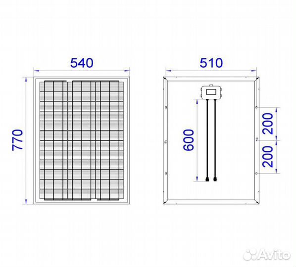 Солнечная панель delta SM 50-12 P