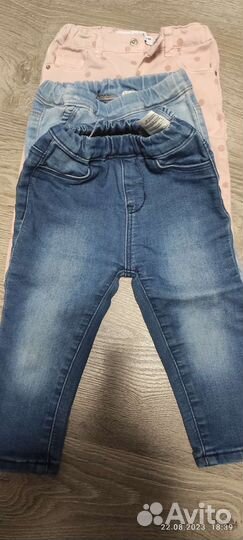 Джинсы для девочки zara, h&m 80
