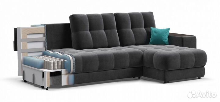 Диван с оттоманкой