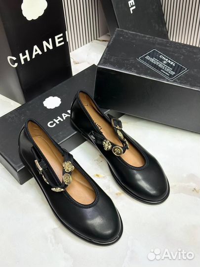 Балетки chanel кожа текстиль / 36-40