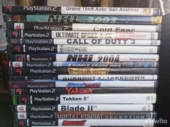 PS2 коробки от игр