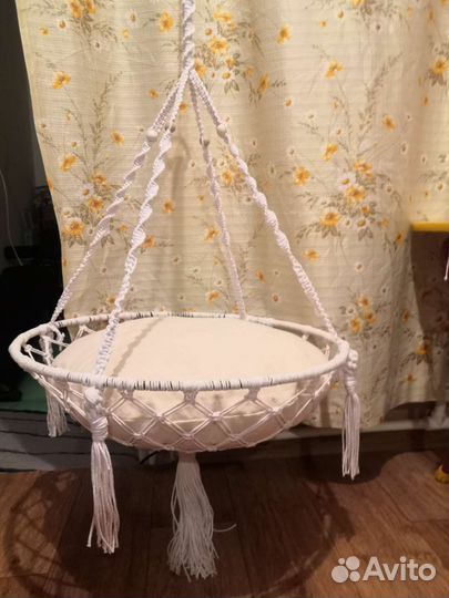 Лежанка для кошек. Макраме