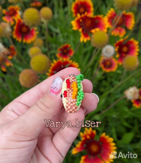 Амигуруми из бисера сэндвич