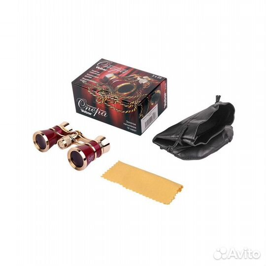 Бинокль театральный Veber Opera бгц 3x25 крас/зол