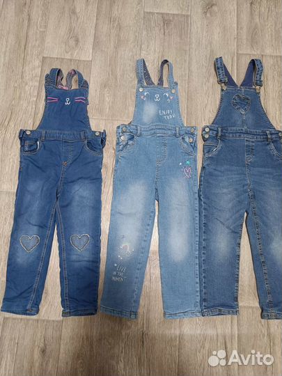Джинсовые комбинезоны с утеплителем Mothercare