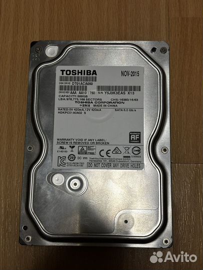 Жесткий диск toshiba 500гб