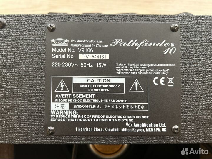 Комбоусилитель VOX pathfinder 10