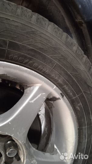 Колёса r15 5x100 с резиной зима195/65/15