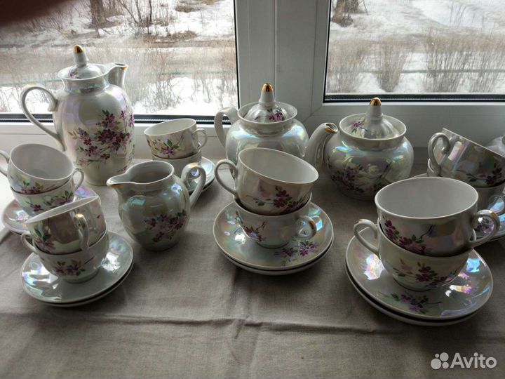 Чайно-кофейный сервиз СССР Дулево