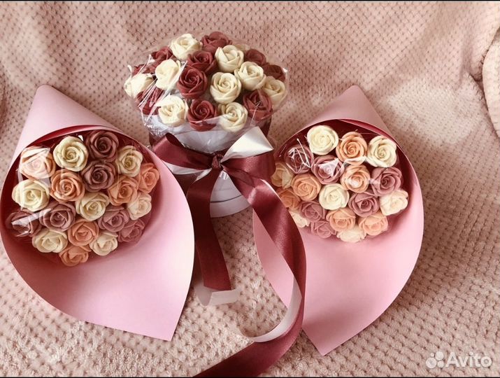 Шоколадные розы из шоколада