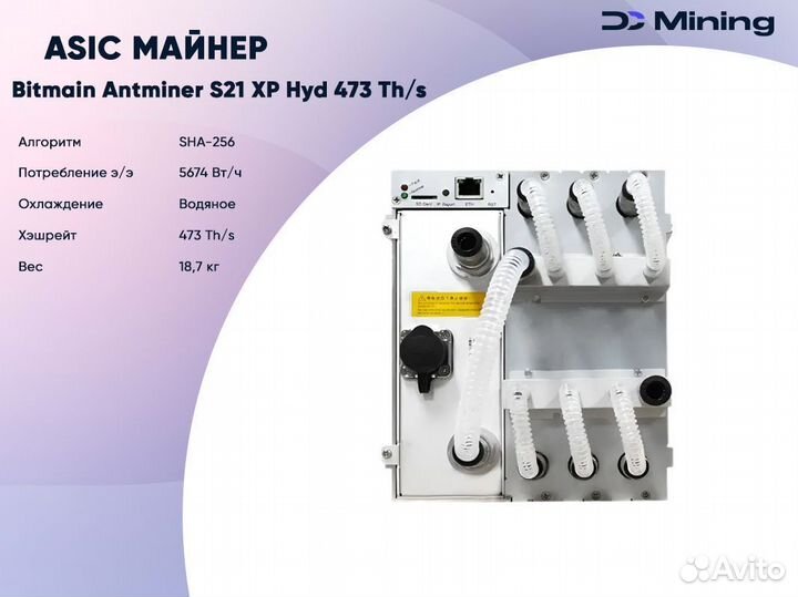 Asic майнер Bitmain Antminer S21 XP Hyd 473 Th/s