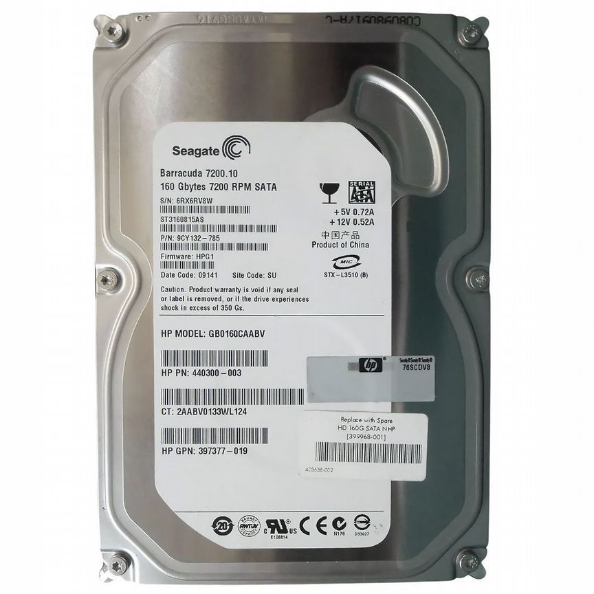 [399968-001] Жесткий Диск Hp 160gb 7200 Sata3.5" 399968-001