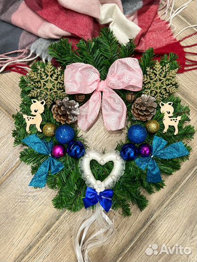 Новогодний венок на дверь