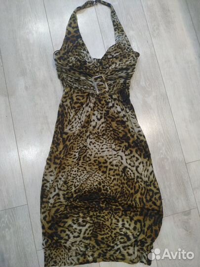 Платье леопардовое
