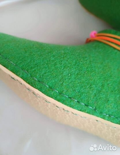 Валяные домашние ботильоны из натуральной шерсти