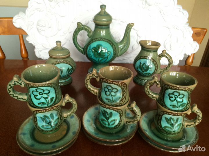 Антикварный Чайно-Кофейный Сервиз 