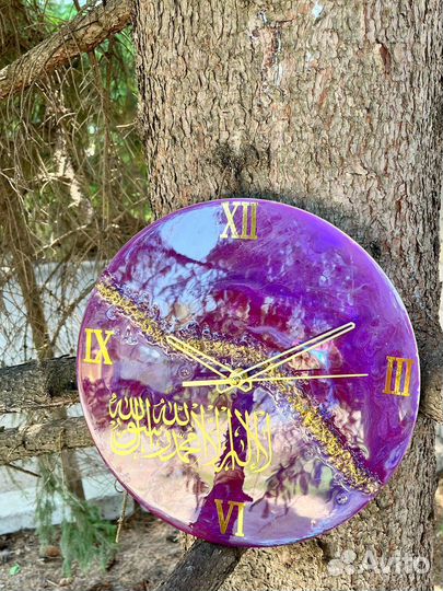 Часы настенные 30 см из эпоксидной смолы