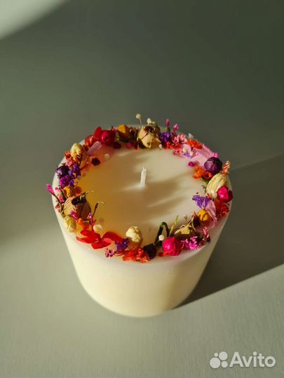 Свечи ручной работы, свечи в гипсе, на бетоне