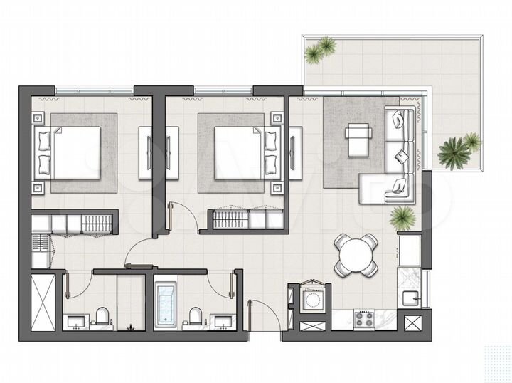 2-к. квартира, 93 м² (ОАЭ)