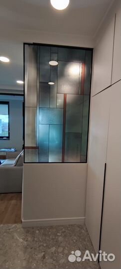 Витражное стекло с уф печатью