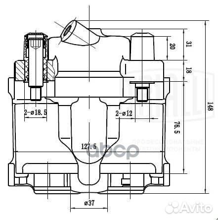 Суппорт тормозной BMW E36/E46 1.6-2.8 90-05 пер