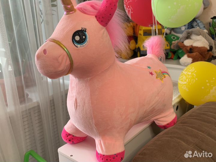 Лошадка прыгалка новая со звуком,чехол сьемный