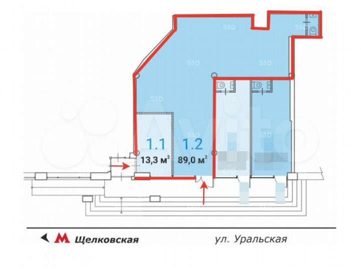 Продам торговое помещение, 78.1 м²