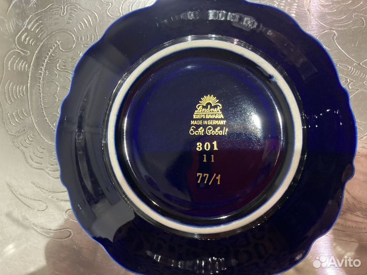 Фарфоровая кофейная пара Кобальт Lindner