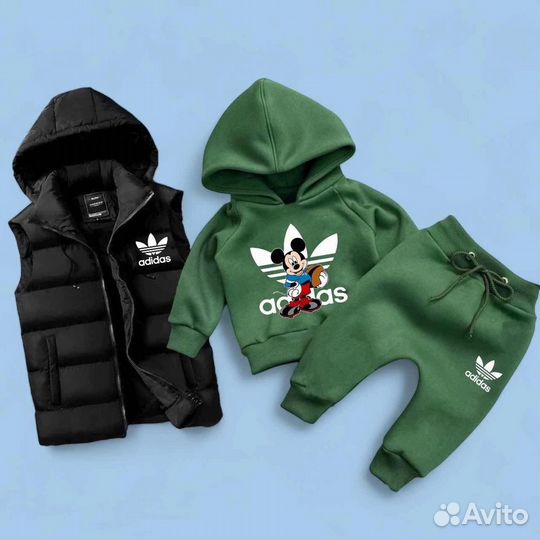 Детский костюм тройка Adidas, Tommy 80 до 110