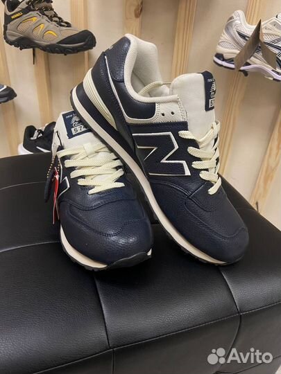 Кроссовки New balance 574 мужские кожаные