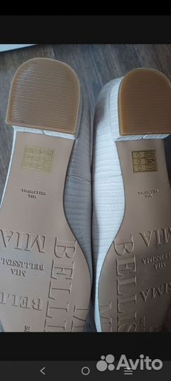 Туфли новые из натуральной кожи бежевые 38 рамер