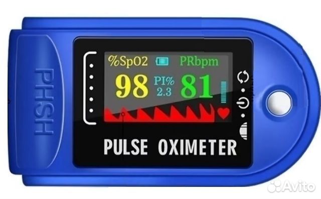 Пульсоксиметр на палец/ Оксиметр/ Датчик кислорода