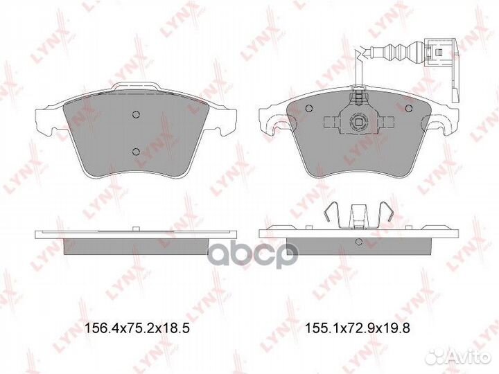 Колодки тормозные передние VW Multivan V 1.9D-3.2