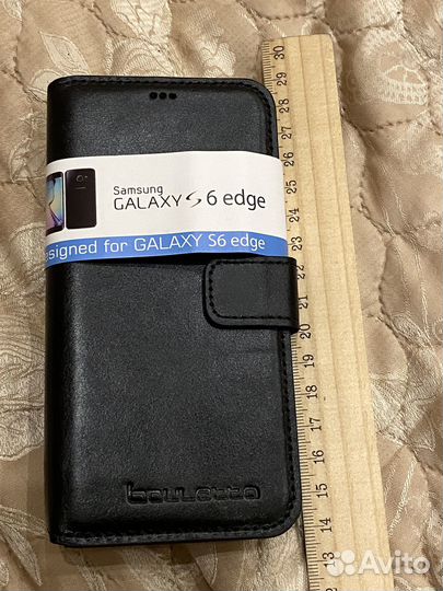 Чехол книжка на samsung galaxy s6 натуральная кожа