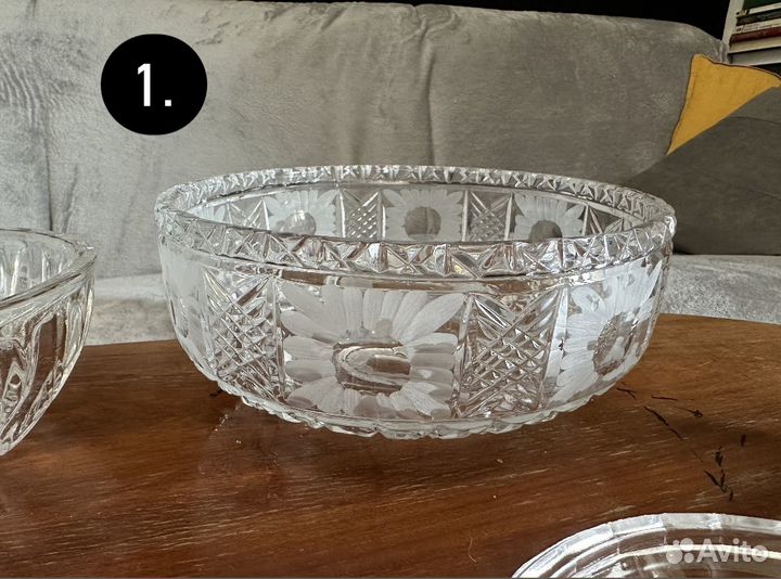 Столовая посуда из чешского хрусталя