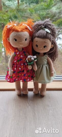 Кукла амигуруми, ручная работа, кукла вязанная